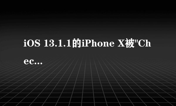 iOS 13.1.1的iPhone X被