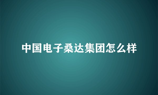 中国电子桑达集团怎么样
