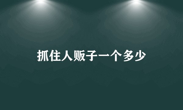 抓住人贩子一个多少