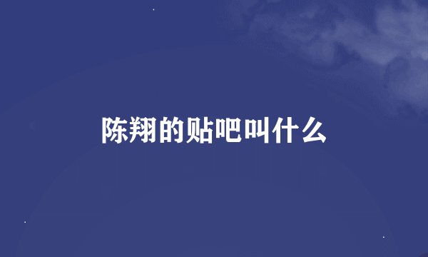 陈翔的贴吧叫什么