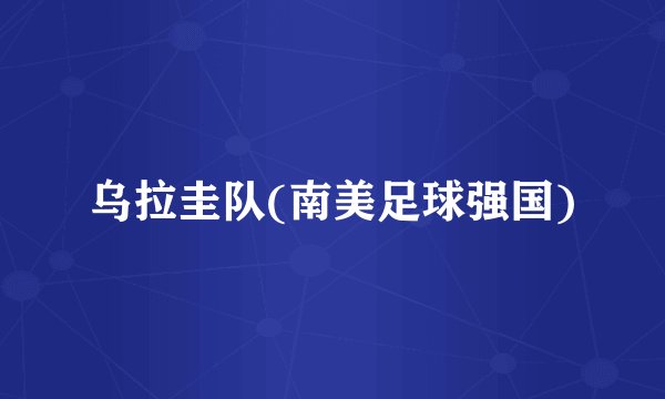 乌拉圭队(南美足球强国)