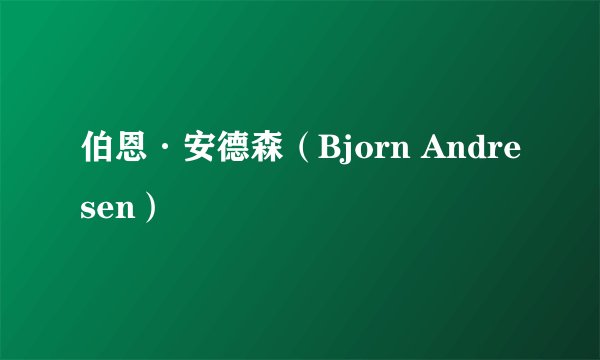 伯恩·安德森（Bjorn Andresen）