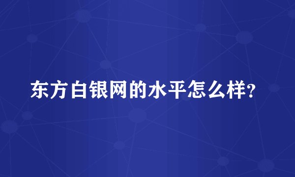 东方白银网的水平怎么样？