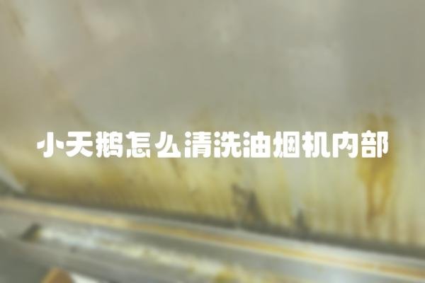 小天鹅怎么清洗油烟机内部