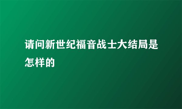 请问新世纪福音战士大结局是怎样的