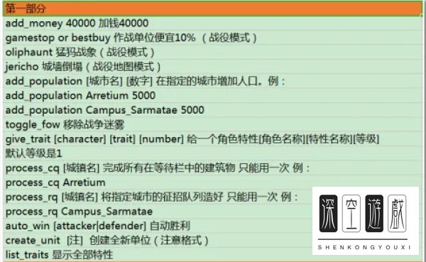 罗马全面战争秘籍