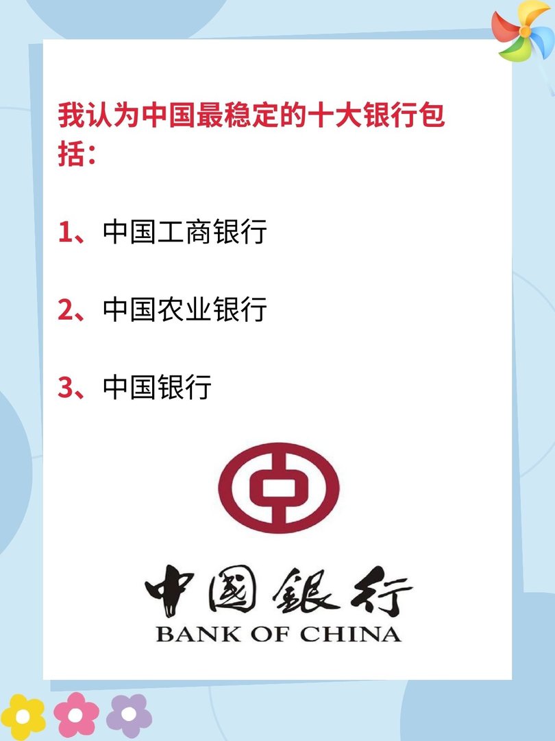 中国最稳定十大银行
