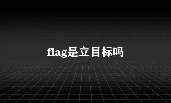 flag是立目标吗