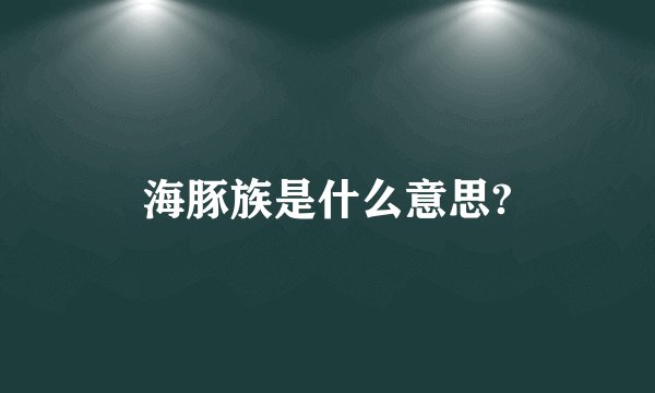 海豚族是什么意思?
