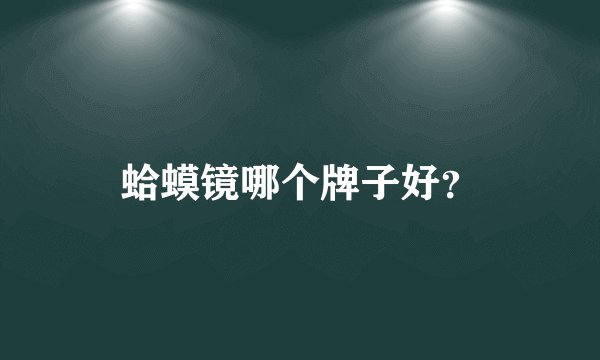 蛤蟆镜哪个牌子好？