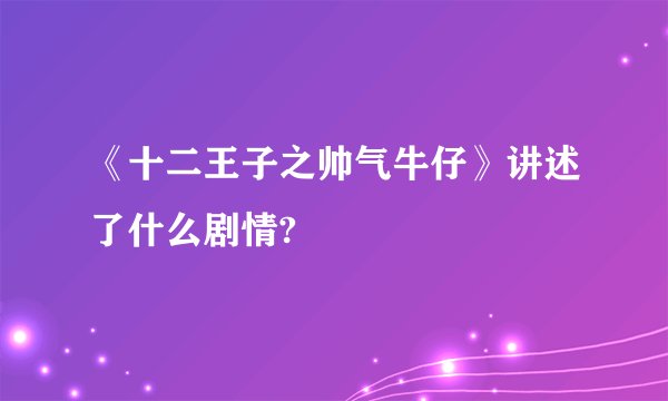 《十二王子之帅气牛仔》讲述了什么剧情?