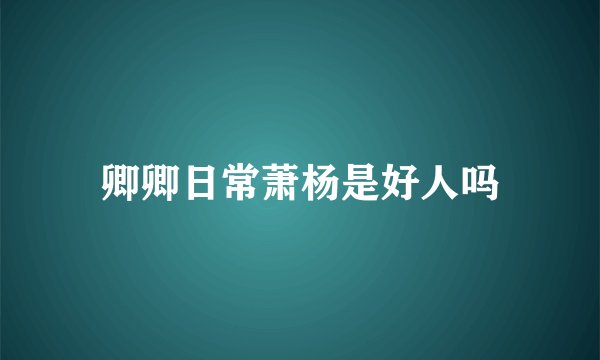 卿卿日常萧杨是好人吗