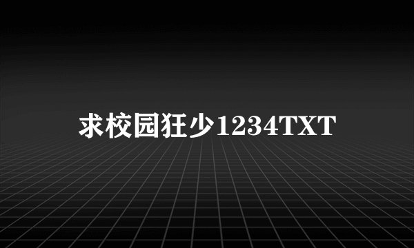 求校园狂少1234TXT