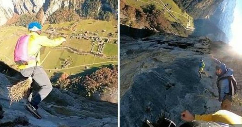 瑞士跳伞者重现了哈利波特哪个经典场面？