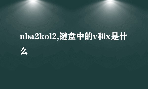 nba2kol2,键盘中的v和x是什么