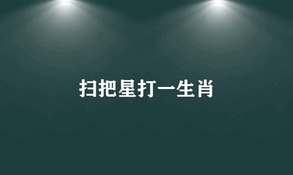 扫把星打一生肖
