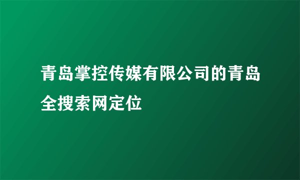 青岛掌控传媒有限公司的青岛全搜索网定位