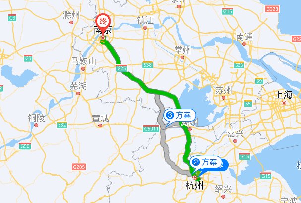 杭州到南京