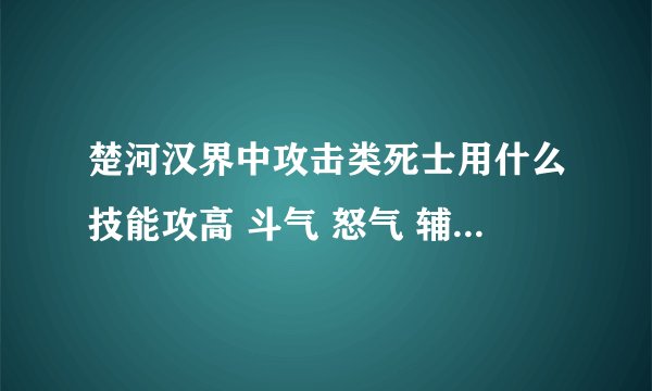 楚河汉界中攻击类死士用什么技能攻高 斗气 怒气 辅助技能。