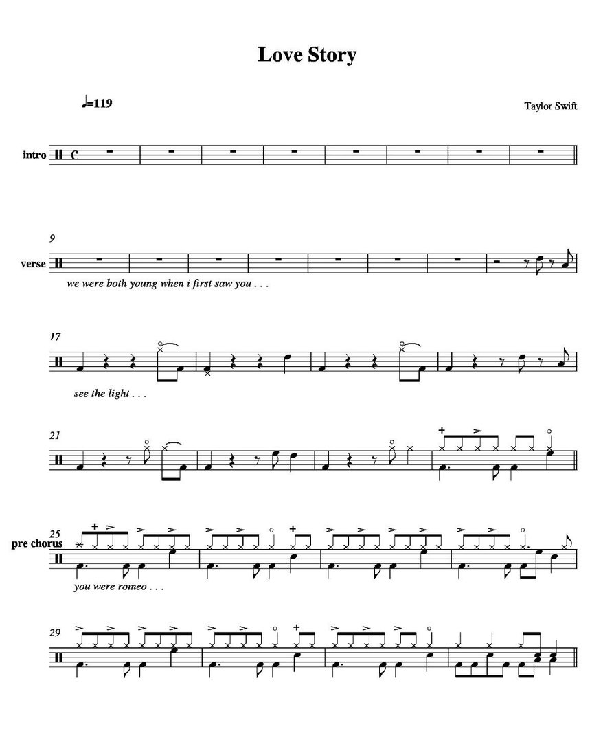 taylorswift的lovestory的歌词