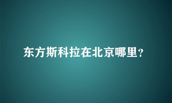 东方斯科拉在北京哪里？