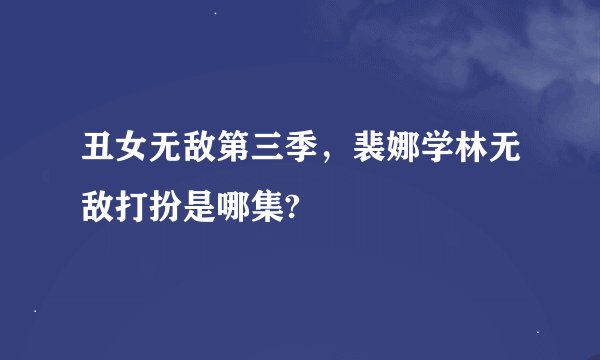 丑女无敌第三季，裴娜学林无敌打扮是哪集?