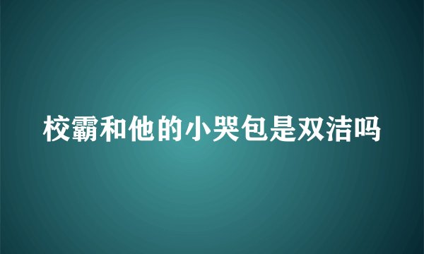 校霸和他的小哭包是双洁吗