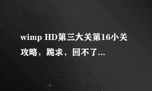 wimp HD第三大关第16小关攻略，跪求，回不了家啊~~~怎么跳上去啊！！！求高手现身