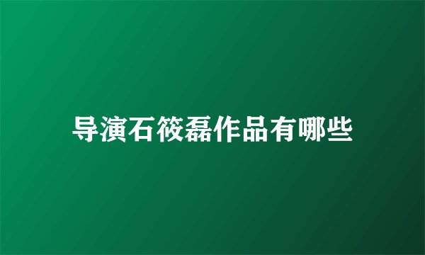 导演石筱磊作品有哪些