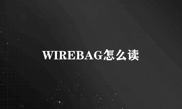 WIREBAG怎么读