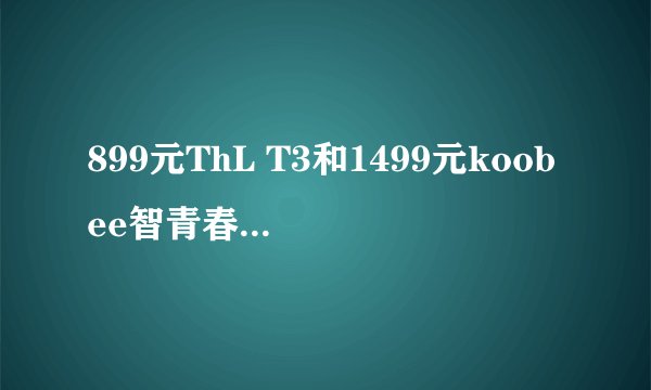 899元ThL T3和1499元koobee智青春：性价比之战？