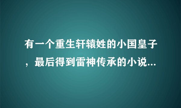 有一个重生轩辕姓的小国皇子，最后得到雷神传承的小说《玄幻》