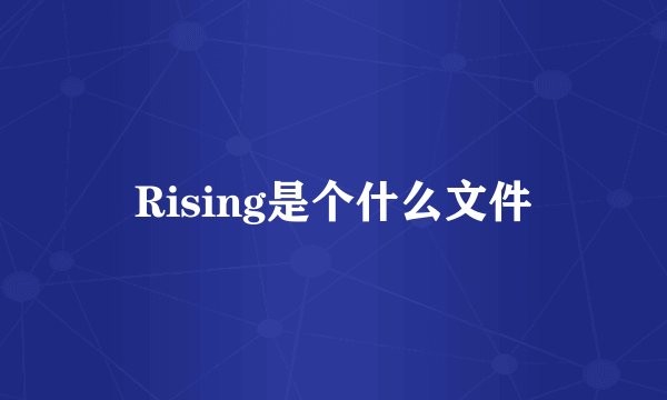 Rising是个什么文件