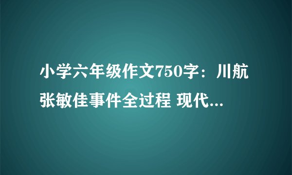 小学六年级作文750字：川航张敏佳事件全过程 现代汉奸的下场