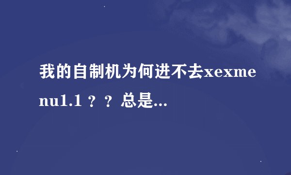 我的自制机为何进不去xexmenu1.1 ？？总是自动退出