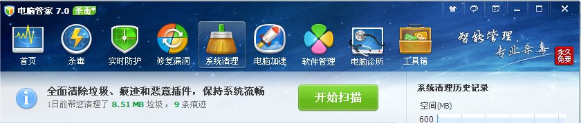 QQ电脑管家7.0怎么清理系统盘