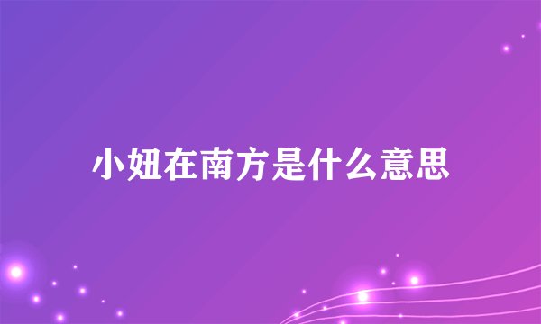 小妞在南方是什么意思