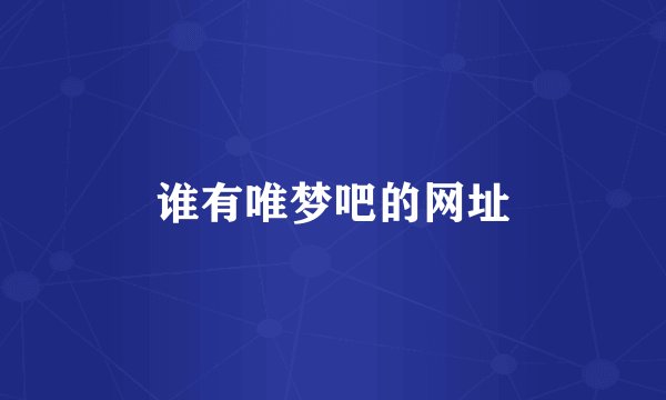 谁有唯梦吧的网址