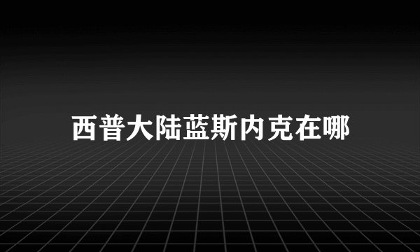 西普大陆蓝斯内克在哪