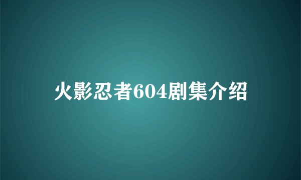 火影忍者604剧集介绍