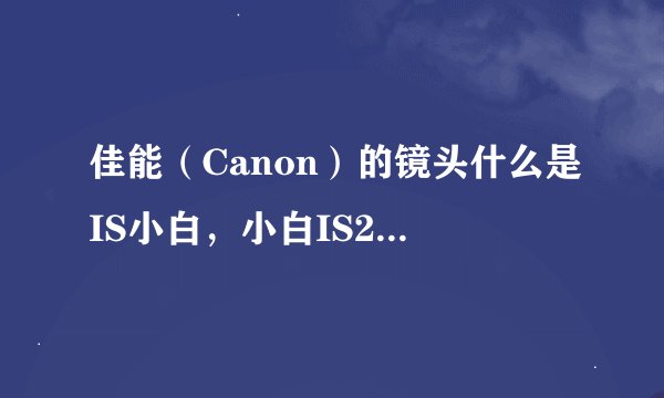 佳能（Canon）的镜头什么是IS小白，小白IS2，小白IS，大白，小小白？ 每个的焦段是什么？
