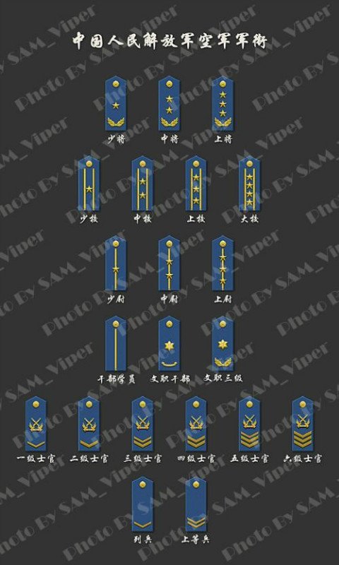 求军官级别标志，从小到司令！