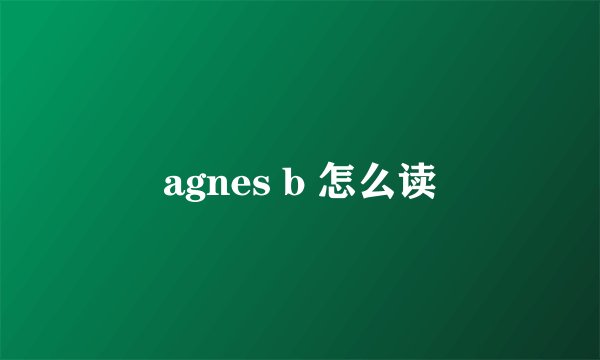 agnes b 怎么读