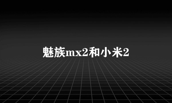 魅族mx2和小米2