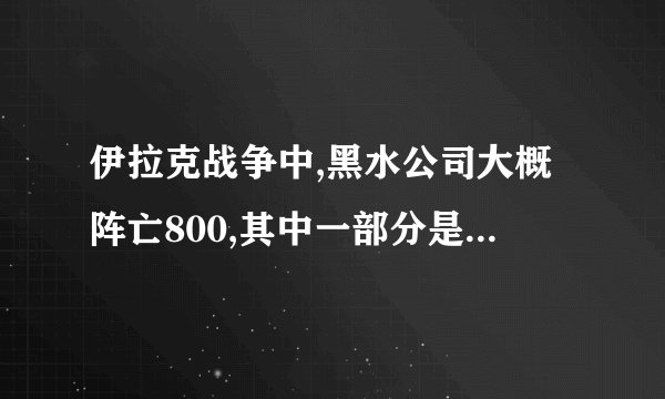 伊拉克战争中,黑水公司大概阵亡800,其中一部分是亚裔,非裔,拉丁裔.曾经看那个中国人的博客,他加入伊拉克战