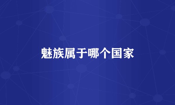 魅族属于哪个国家