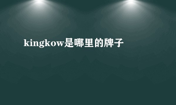 kingkow是哪里的牌子