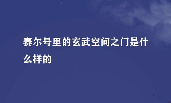 赛尔号里的玄武空间之门是什么样的