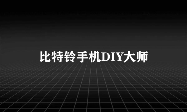 比特铃手机DIY大师