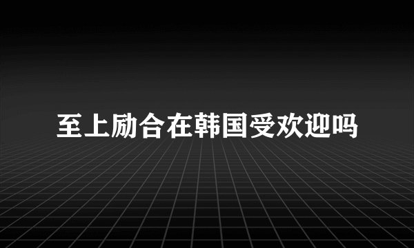 至上励合在韩国受欢迎吗